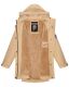 Navahoo Deike Damen Regenjacke Regenmantel lang Teddyfell Beige Größe XL - Gr. 42