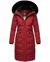 Navahoo Fahmiyaa Damen lange Winterjacke mit Kapuze Blood Red Größe S - Gr. 36