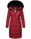 Navahoo Fahmiyaa Damen lange Winterjacke mit Kapuze Blood Red Größe S - Gr. 36
