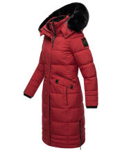 Navahoo Fahmiyaa Damen lange Winterjacke mit Kapuze Blood Red Größe M - Gr. 38