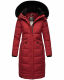 Navahoo Fahmiyaa Damen lange Winterjacke mit Kapuze Blood Red Größe M - Gr. 38