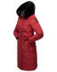 Navahoo Fahmiyaa Damen lange Winterjacke mit Kapuze Blood Red Größe M - Gr. 38