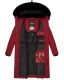 Navahoo Fahmiyaa Damen lange Winterjacke mit Kapuze Blood Red Größe M - Gr. 38