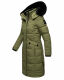 Navahoo Fahmiyaa Damen lange Winterjacke mit Kapuze Dusty Olive Größe S - Gr. 36