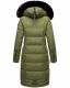 Navahoo Fahmiyaa Damen lange Winterjacke mit Kapuze Dusty Olive Größe S - Gr. 36