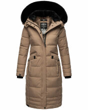 Navahoo Fahmiyaa Damen lange Winterjacke mit Kapuze Taupe...