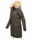 Navahoo Halina Damen Winter Steppmantel mit Kunstfell Anthrazit Größe XL - Gr. 42