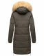 Navahoo Halina Damen Winter Steppmantel mit Kunstfell Anthrazit Größe XL - Gr. 42