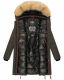 Navahoo Halina Damen Winter Steppmantel mit Kunstfell Anthrazit Größe XXL - Gr. 44