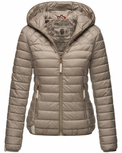 Navahoo ich bin hübsch Damen Jacke Steppjacke Übergangsjacke Hellgrau Größe XS - Gr. 34