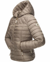 Navahoo ich bin hübsch Damen Jacke Steppjacke Übergangsjacke Hellgrau Größe S - Gr. 36