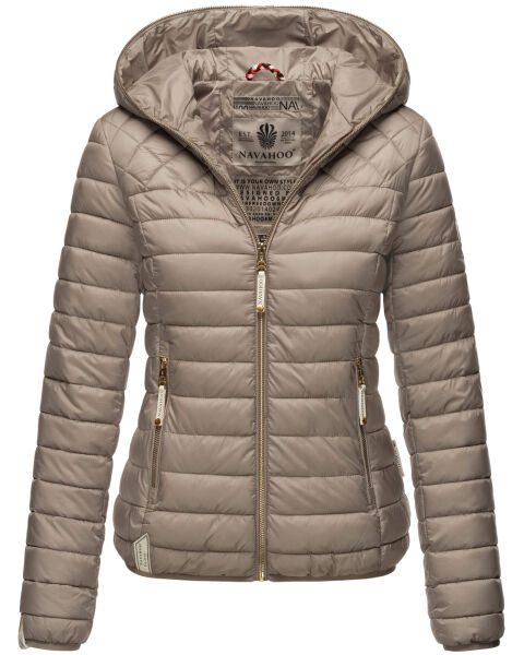 Navahoo ich bin hübsch Damen Jacke Steppjacke Übergangsjacke Hellgrau Größe M - Gr. 38