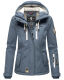 Marikoo Kleinezicke Damen Softshell Jacke Dus-Blue-Gr.3XL