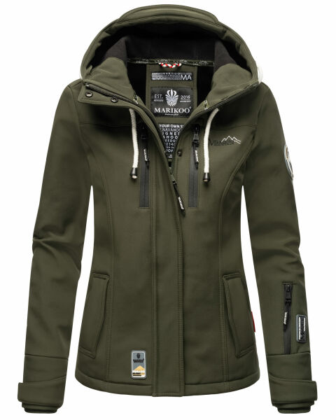 Marikoo Kleinezicke Damen Softshell Jacke Grün-Gr.XL