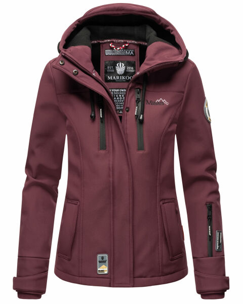 Marikoo Kleinezicke Damen Softshell Jacke Weinrot-Gr.S