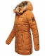 Marikoo warme Damen Steppmantel Winterjacke mit Kapuze Cinnamon Größe XS - Gr. 34