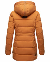 Marikoo warme Damen Steppmantel Winterjacke mit Kapuze Cinnamon Größe XXL - Gr. 44