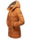 Marikoo warme Damen Steppmantel Winterjacke mit Kapuze Cinnamon Größe XXL - Gr. 44