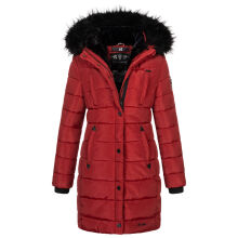 Navahoo Lotusblüte Princess Damen lange Winter Steppjacke Blood Red Größe XS - Gr. 34