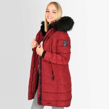 Navahoo Lotusblüte Princess Damen lange Winter Steppjacke Blood Red Größe S - Gr. 36