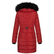 Navahoo Lotusblüte Princess Damen lange Winter Steppjacke Blood Red Größe S - Gr. 36