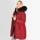 Navahoo Lotusblüte Princess Damen lange Winter Steppjacke Blood Red Größe M - Gr. 38