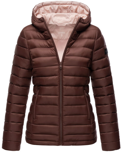Marikoo Lucy Damen gesteppte Übergangsjacke Schoko Größe S - Gr. 36