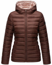 Marikoo Lucy Damen gesteppte Übergangsjacke Schoko Größe L - Gr. 40