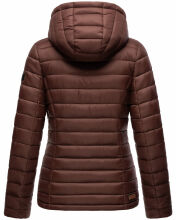 Marikoo Lucy Damen gesteppte Übergangsjacke Schoko Größe L - Gr. 40