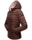 Marikoo Lucy Damen gesteppte Übergangsjacke Schoko Größe L - Gr. 40