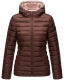 Marikoo Lucy Damen gesteppte Übergangsjacke Schoko Größe XL - Gr. 42