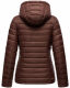 Marikoo Lucy Damen gesteppte Übergangsjacke Schoko Größe XXL - Gr. 44