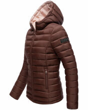 Marikoo Lucy Damen gesteppte Übergangsjacke Schoko Größe XXXL - Gr. 46