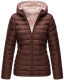 Marikoo Lucy Damen gesteppte Übergangsjacke Schoko Größe XXXL - Gr. 46