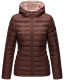 Marikoo Lucy Damen gesteppte Übergangsjacke Schoko Größe XXXL - Gr. 46
