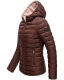 Marikoo Lucy Damen gesteppte Übergangsjacke Schoko Größe XXXL - Gr. 46