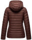 Marikoo Lucy Damen gesteppte Übergangsjacke Schoko Größe XXXL - Gr. 46