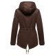 Marikoo Manolya Damen Parka Winterjacke mit Teddyfell Dark Choco Größe XS - Gr. 34