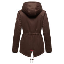 Marikoo Manolya Damen Parka Winterjacke mit Teddyfell Dark Choco Größe XXL - Gr. 44