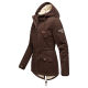 Marikoo Manolya Damen Parka Winterjacke mit Teddyfell Dark Choco Größe XXL - Gr. 44