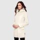 Marikoo Mayleen Damen Softshell Regenjacke mit Kapuze Offwhite Größe L - Gr. 40