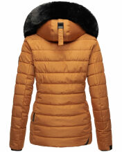 Navahoo Milianaa Winter Jacke Stepp Kurzjacke gefüttert Kapuze Kunstfell Cinnamon Größe S - Gr. 36