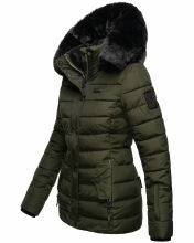Navahoo Milianaa winter jacket quilted jacket lined hood faux fur  Größe XS - Gr. 34