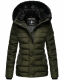 Navahoo Milianaa Winter Jacke Stepp Kurzjacke gefüttert Kapuze Kunstfell Olive Größe S - Gr. 36