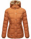 Marikoo Nekoo warm gefütterte Damen Winterjacke mit Kunstfell Cinnamon Größe XS - Gr. 34