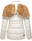 Marikoo Nekoo warm gefütterte Damen Winterjacke mit Kunstfell Weiss Größe XS - Gr. 34