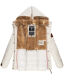 Marikoo Nekoo warm gefütterte Damen Winterjacke mit Kunstfell Weiss Größe XS - Gr. 34