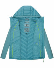 Navahoo Nimm mich mit Damen Fleece Hybrid Jacke Trekking Wanderjacke Misty-Blue-Gr.S