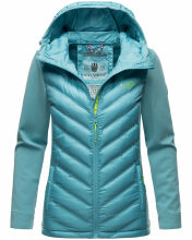 Navahoo Nimm mich mit Damen Fleece Hybrid Jacke Trekking Wanderjacke Misty-Blue-Gr.M