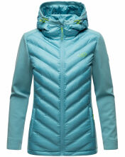 Navahoo Nimm mich mit Damen Fleece Hybrid Jacke Trekking Wanderjacke Misty-Blue-Gr.M